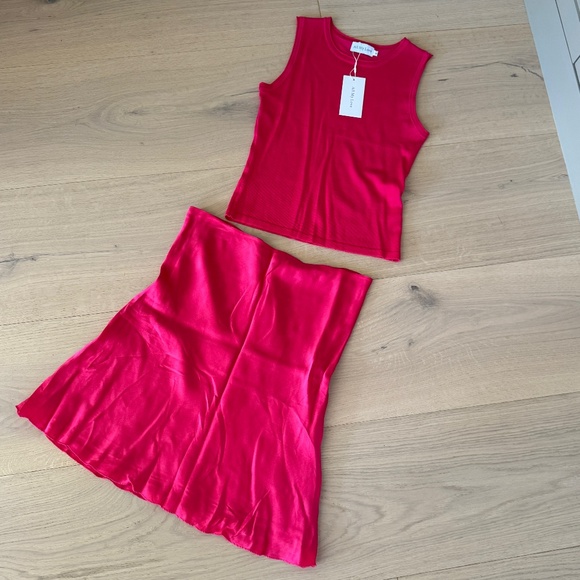All My Love silk skirt and knit tank - Picture 1 of 5